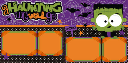 Too Cute to Spook - Set of 5 Double Page Scrapbook Layouts - 1175