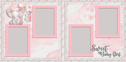 Sweet Baby Girl Set of 5 Double Page Layouts - 1578