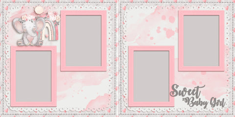 EZscrapbooks Quick Pages pretty girls scrapbook set - 5 double page layouts