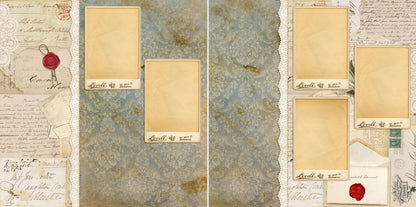 Pride & Prejudice - Set of 5 Double Page Layouts - 1596