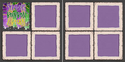 Happy Mardi Gras - Set of 5 Double Page Layouts - 1556