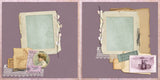Vintage Lavender & Lace - Set of 5 Double Page Layouts - 1532