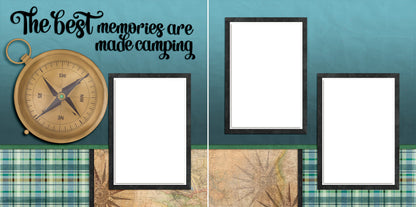 Best Memories Camping - EZ Digital Scrapbook Pages - INSTANT DOWNLOAD