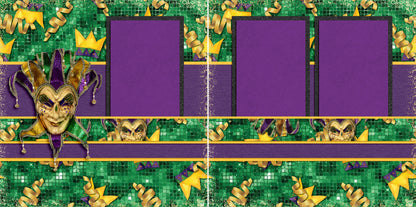 Mardi Gras Bling - Set of 5 Double Page Layouts - 1566