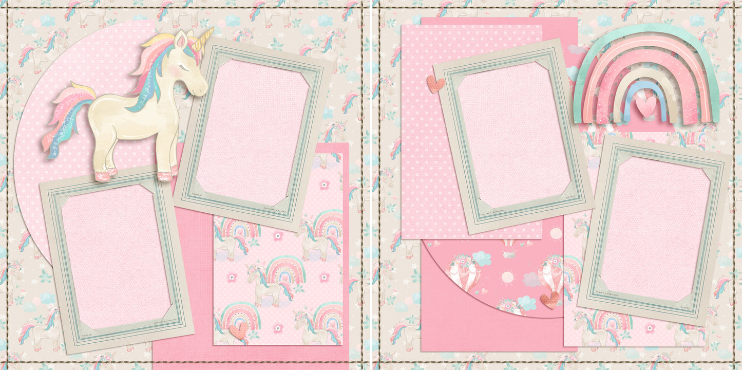 Sweet Baby Girl Set of 5 Double Page Layouts - 1578