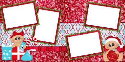 Baby Boy Holiday - Set of 5 Double Page Scrapbook Layouts - 1240