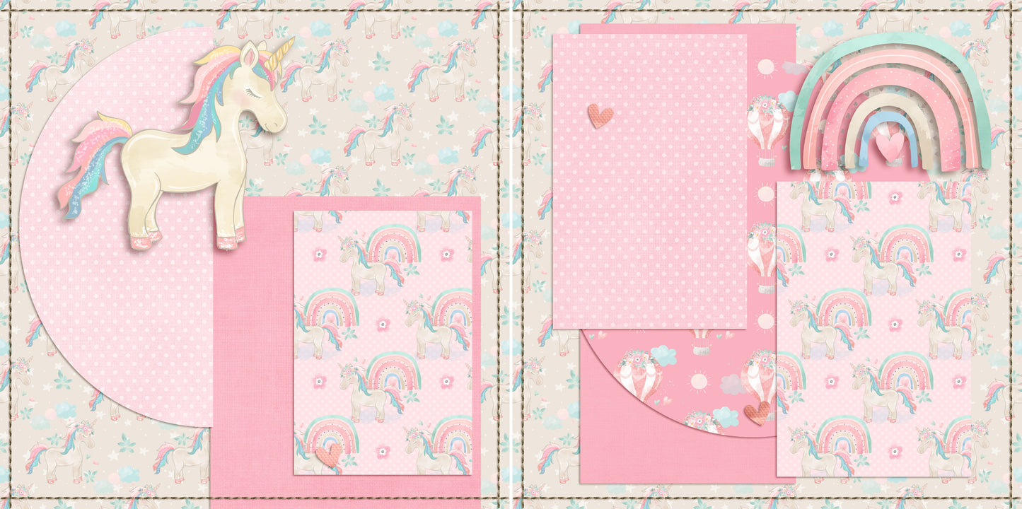 Sweet Baby Girl NPM Set of 5 Double Page Layouts - 1579
