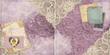 Vintage Lavender & Lace NPM - Set of 5 Double Page Layouts - 1533