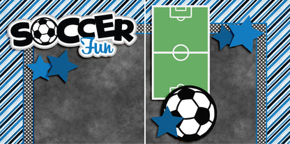 Soccer Fun NPM - Set of 5 Double Page Scrapbook Layouts - 1306