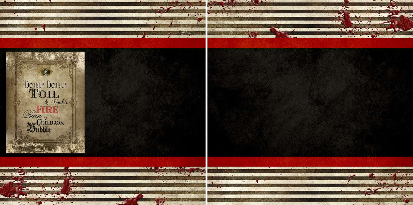 Haunted House NPM - Set of 5 Double Page Scrapbook Layouts - 1277