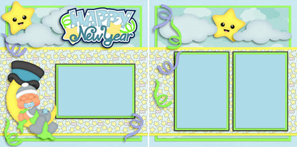 Baby Boy Holiday - Set of 5 Double Page Scrapbook Layouts - 1240