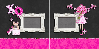 Love & Kisses - Set of 5 Double Page Layouts - 1560