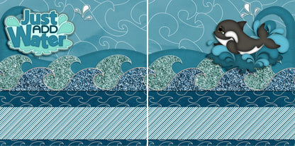 Oceans of Fun NPM- Set of 5 Double Page Scrapbook Layouts - 1269