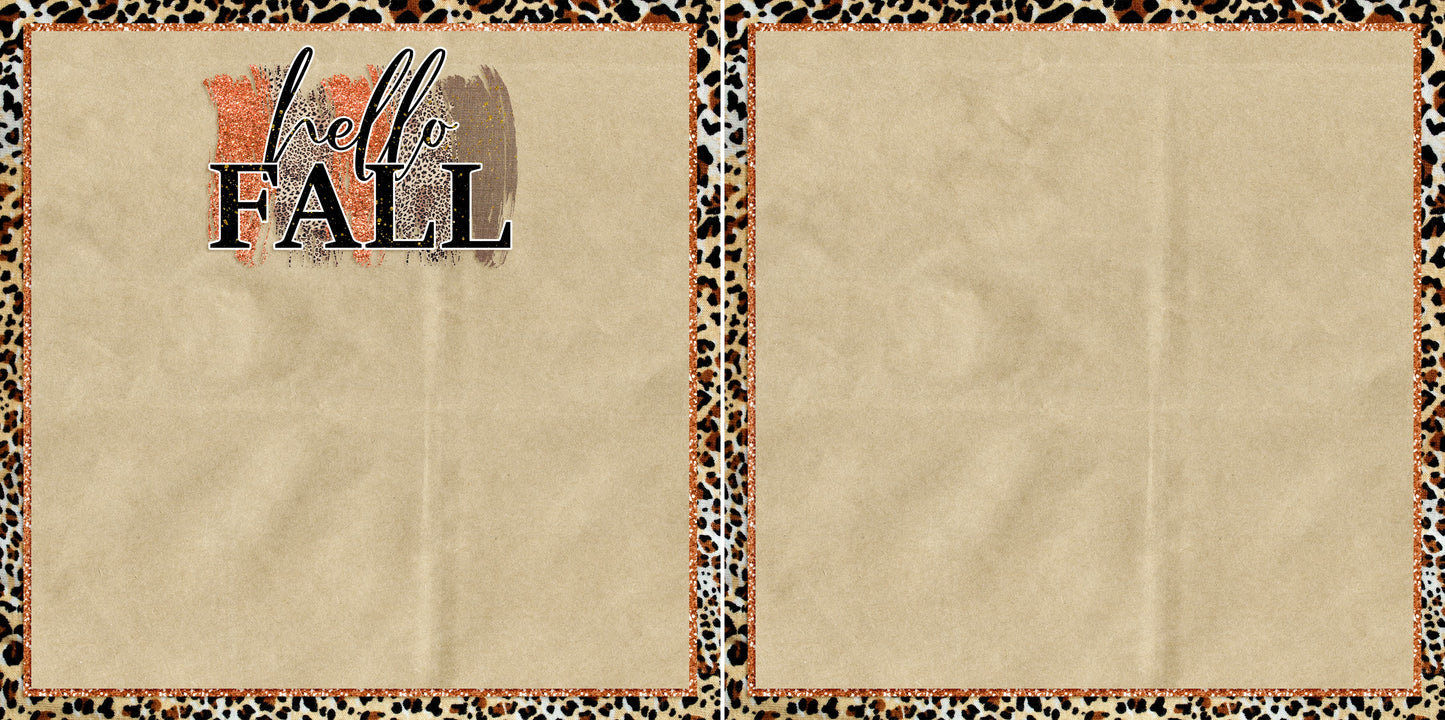 Cheetah Fall NPM - Set of 5 Double Page Layouts - 1525