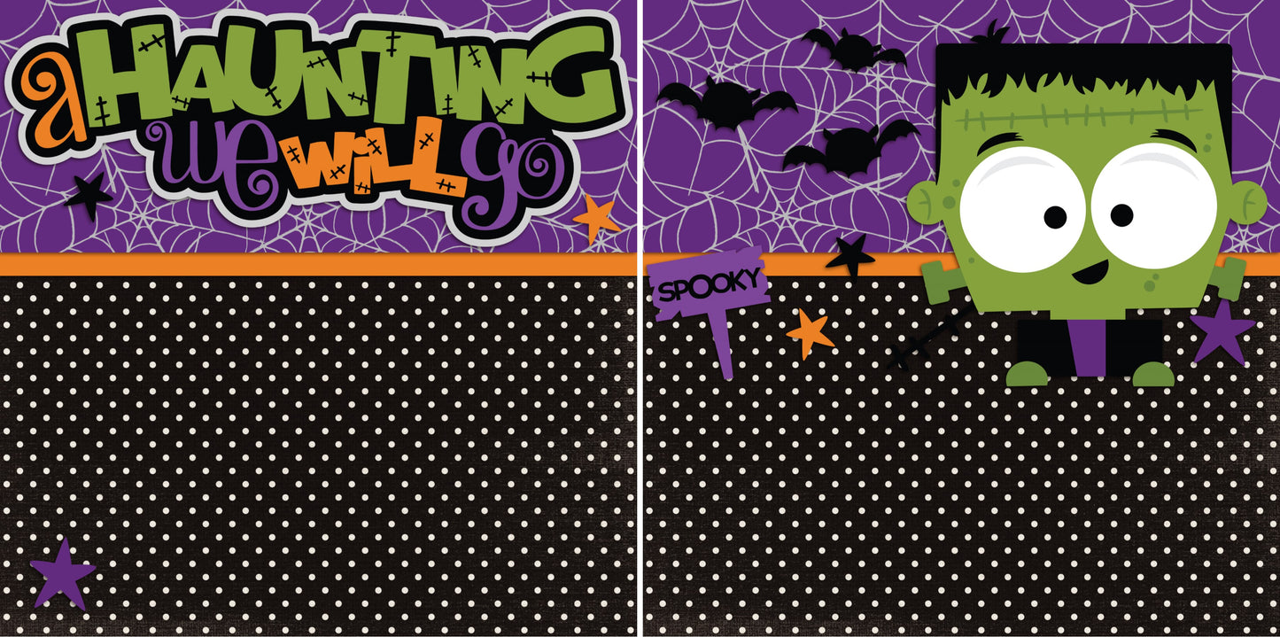 Too Cute to Spook NPM - Set of 5 Double Page Scrapbook Layouts - 1220
