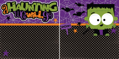 Too Cute to Spook NPM - Set of 5 Double Page Scrapbook Layouts - 1220