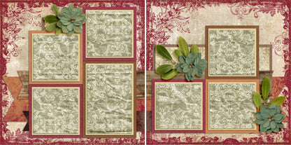 Vintage - Set of 5 Double Page Layouts - 1311