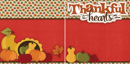 Thanksgiving NPM - Set of 5 Double Page Scrapbook Layouts - 1207