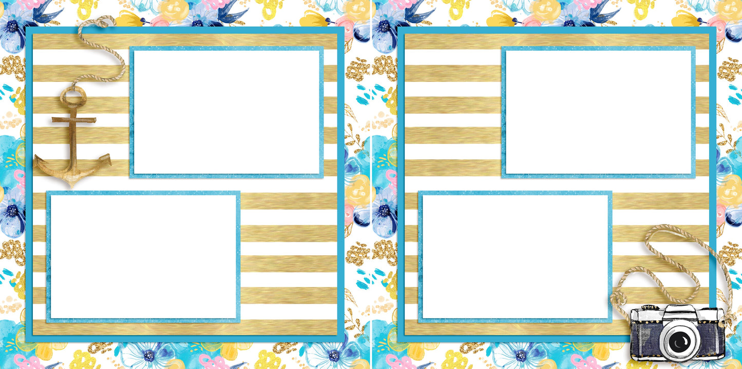 Tropical Escape Camera - EZ Digital Scrapbook Pages - INSTANT DOWNLOAD (Copy) (Copy) (Copy) (Copy)