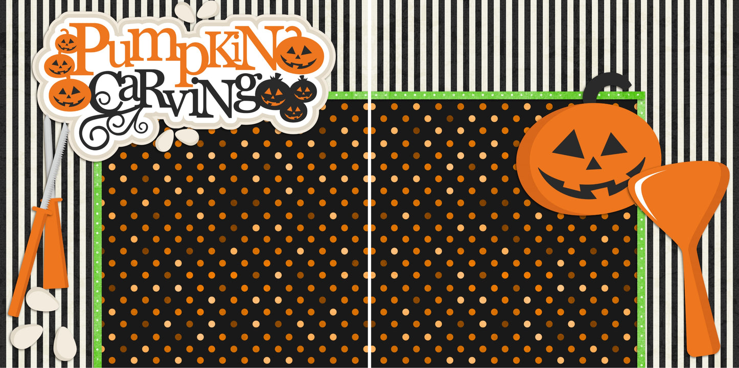 Too Cute to Spook NPM - Set of 5 Double Page Scrapbook Layouts - 1220
