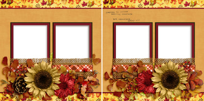 Autumn's Glow - EZ Quick Pages -  Digital Bundle - 10 Digital Scrapbook Pages - INSTANT DOWNLOAD