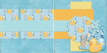 Bath Time Baby NPM - Set of 5 Double Page Layouts - 1595