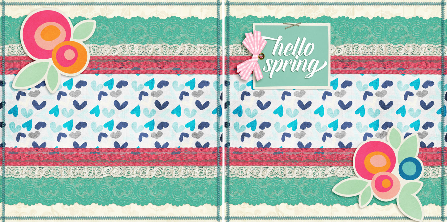 Showers & Flowers NPM - Set of 5 Double Page Layouts - 1362