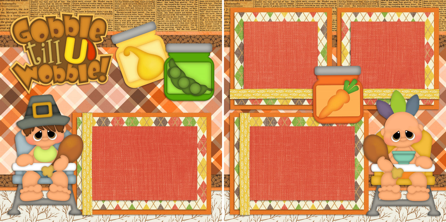Baby Girl Holiday - Set of 5 Double Page Scrapbook Layouts - 1241