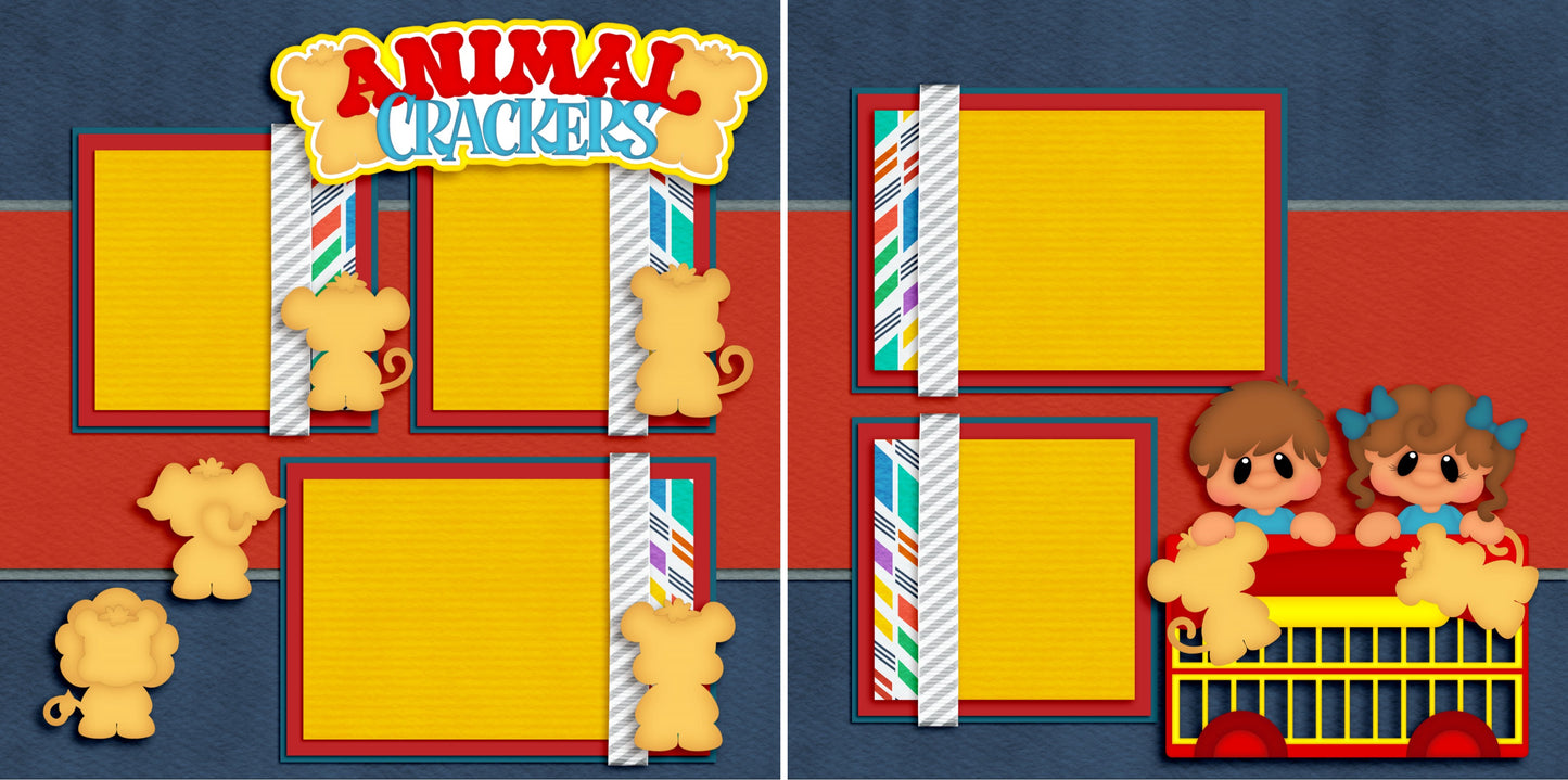 Just for Kids - Set of 5 Double Page Scrapbook Layouts - 1280