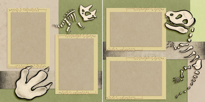 Dino Dig - Set of 5 Double Page Layouts - 1550