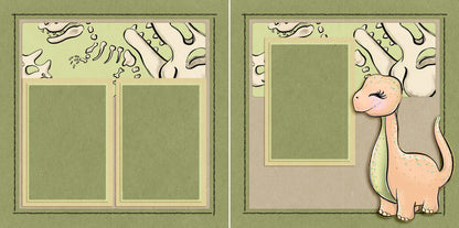 Dino Dig - Set of 5 Double Page Layouts - 1550