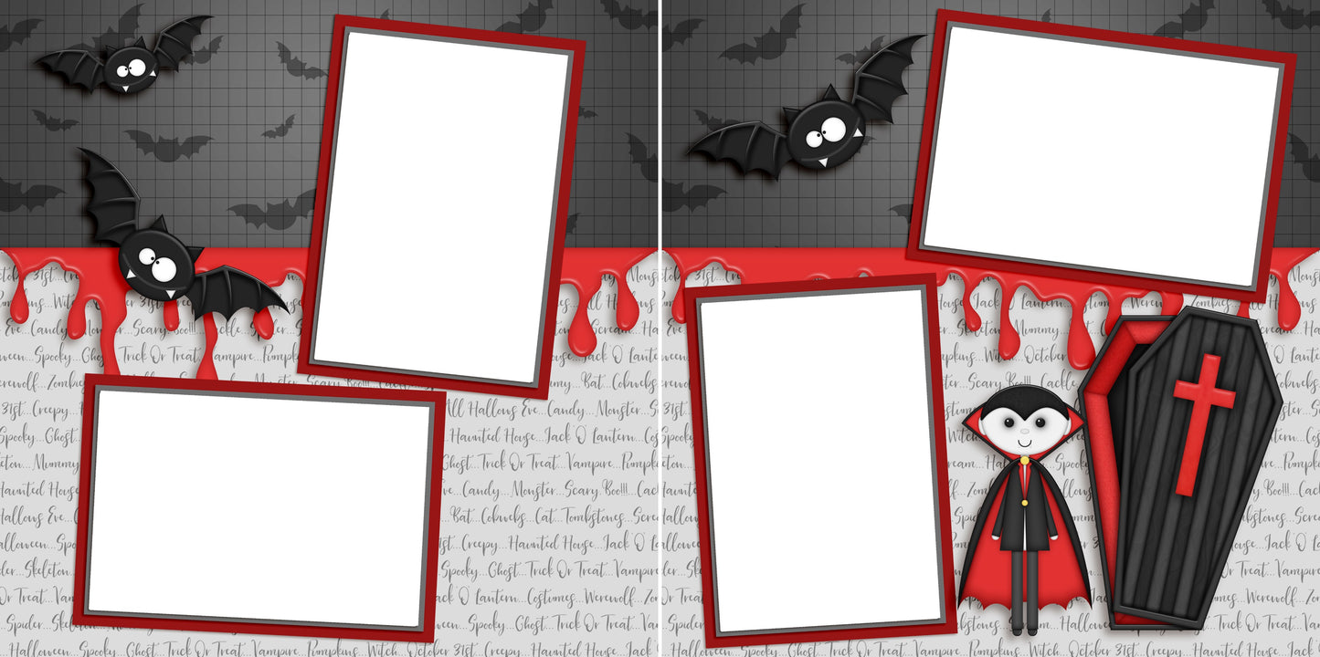 Little Drac - EZ Digital Scrapbook Pages - INSTANT DOWNLOAD