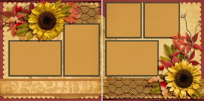Autumns Glow - Set of 5 Double Page Layouts - 1292