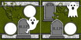 Tombstone Ghosts - EZ Digital Scrapbook Pages - INSTANT DOWNLOAD