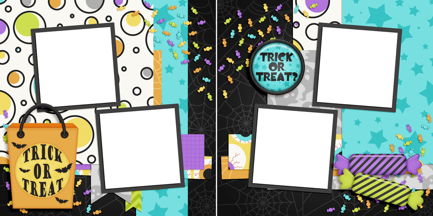 Trick or Treat - EZ Digital Scrapbook Pages - INSTANT DOWNLOAD