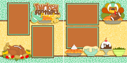 Thanksgiving - Set of 5 Double Page Scrapbook Layouts - 1193