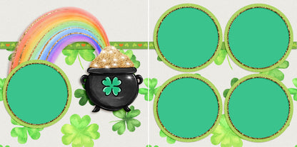 Shimmery St Pat - Set of 5 Double Page Layouts - 1574