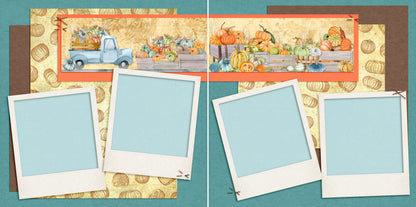 Harvest Memories - Set of 5 Double Page Layouts - 1518