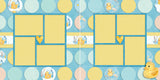 Bath Time Baby - Set of 5 Double Page Layouts - 1594