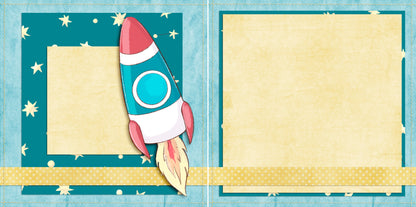 Space Adventures EZ Background Pages -  Digital Bundle - 10 Digital Scrapbook Pages - INSTANT DOWNLOAD (Copy)