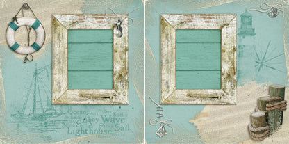 Beach Vibes - Set of 5 Double Page Layouts - 1445