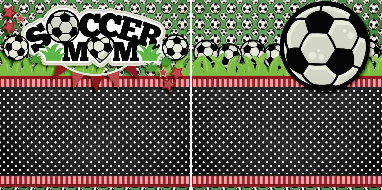 Soccer Fun NPM - Set of 5 Double Page Scrapbook Layouts - 1306