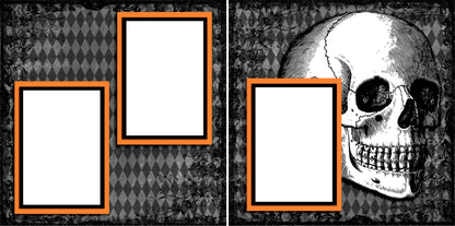 Halloween Night - Set of 5 Double Page Scrapbook Layouts - 1278
