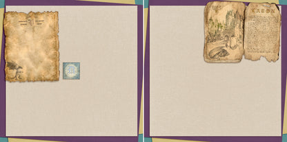 Dragon Heart NPM - Set of 5 Double Page Layouts - 1541