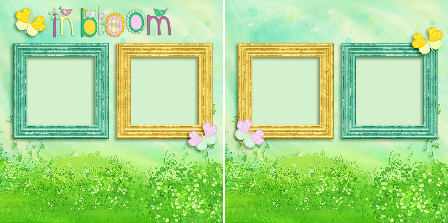 Springtime - Set of 5 Double Page Layouts - 1258