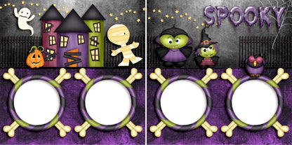 Spooky - EZ Digital Scrapbook Pages - INSTANT DOWNLOAD