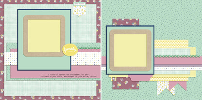 Friends & Family - Set of 5 Double Page Layouts - 1447