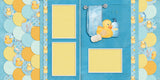 Bath Time Baby - Set of 5 Double Page Layouts - 1594