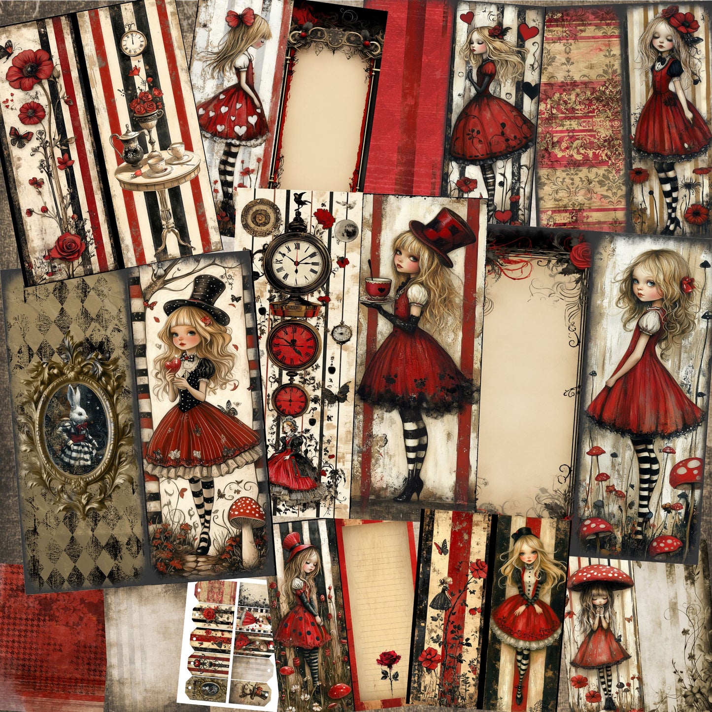 Red Alice Tall & Skinny Journal Pages - 24-7030