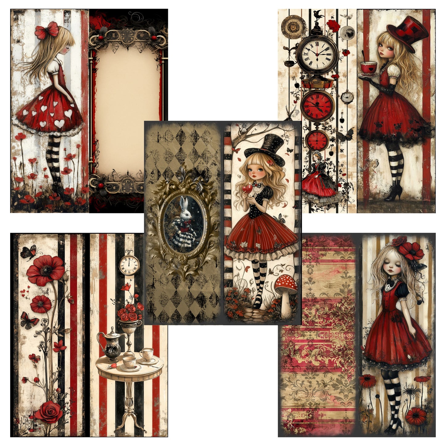 Red Alice Tall & Skinny Journal Pages - 24-7030